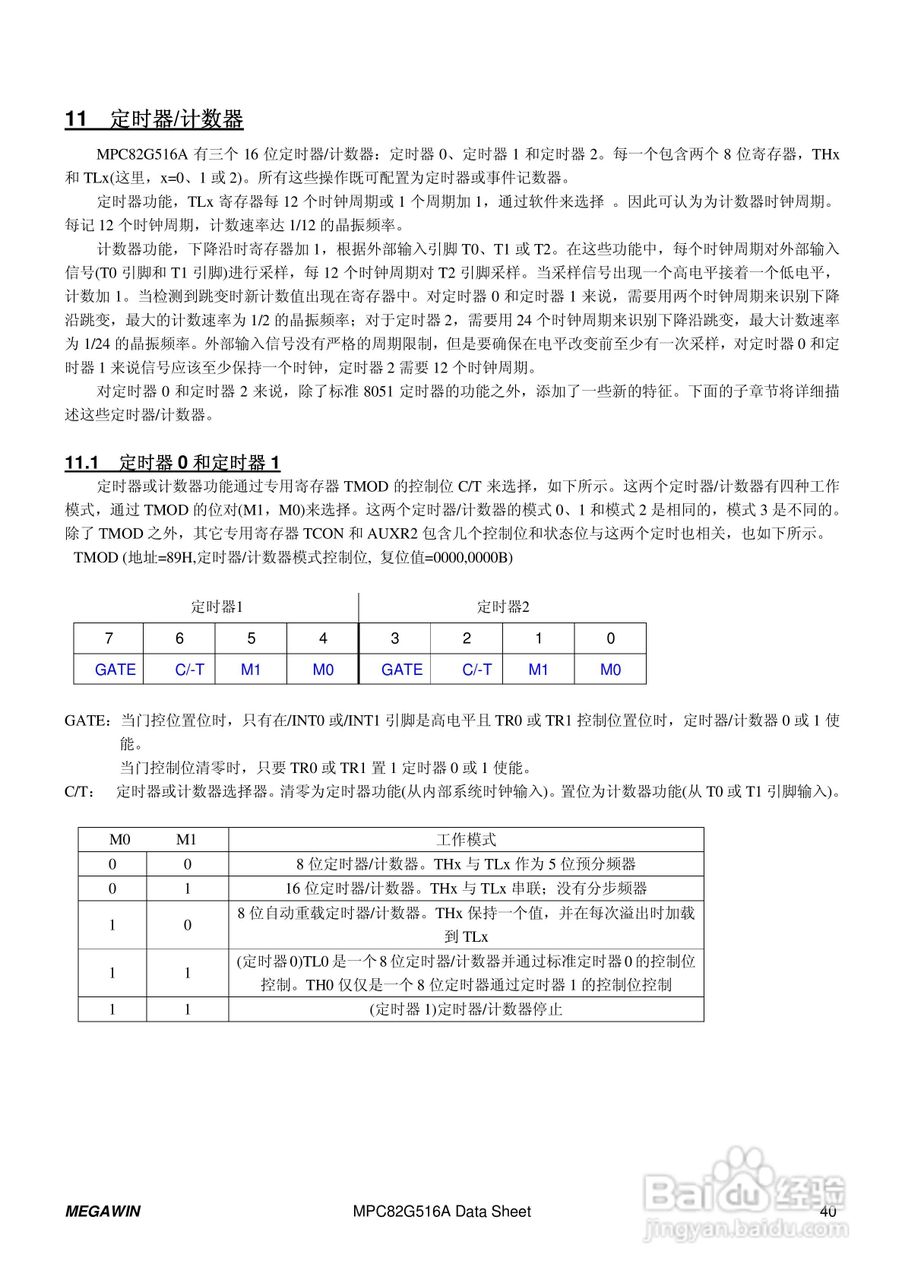 Megawin MPC82G516A 8 位微处理器用户手册:[5]