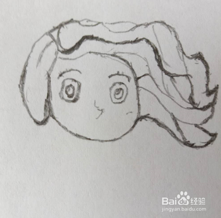 手绘画可爱迷人的花仙子