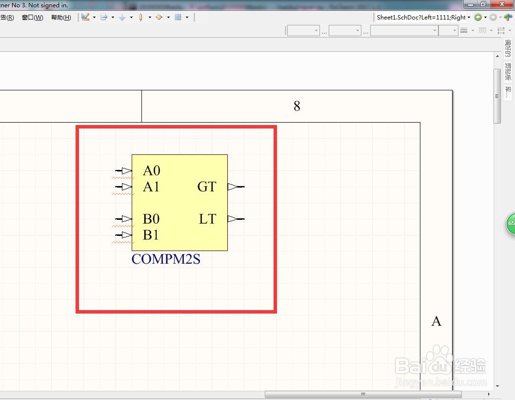 如何在AD中放置2位幅度比较器？