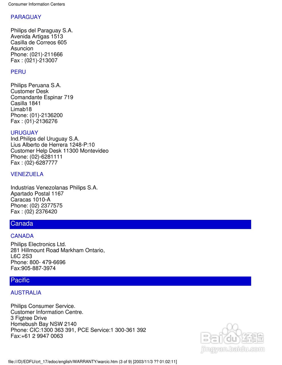 飞利浦107B40彩显使用说明书:[11]