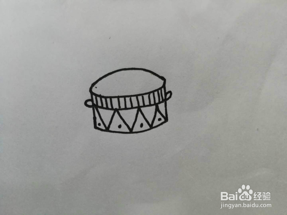 简笔画小响鼓