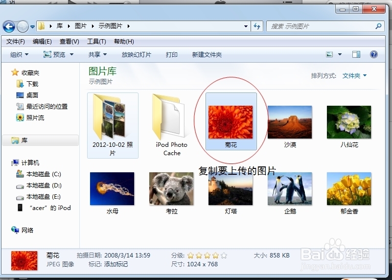 怎么把电脑里的图片传到iphone里