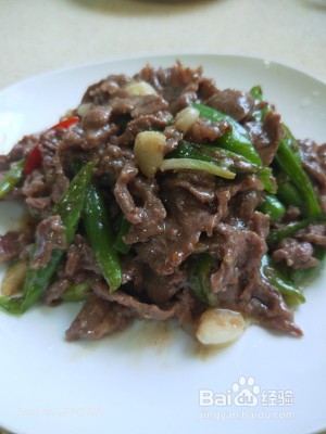 养生食补尖椒牛肉片