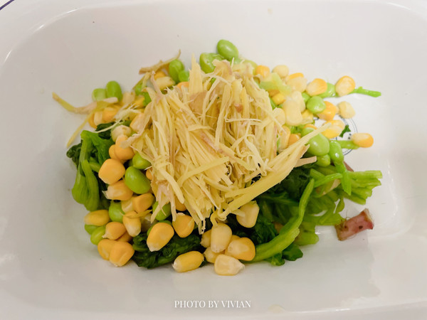 养生凉拌毛豆菠菜