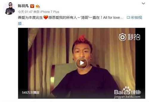 陈羽凡凌晨发声明:2015年已与白百何协议离婚