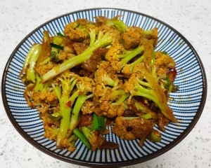 豆豉爆炒有机花菜