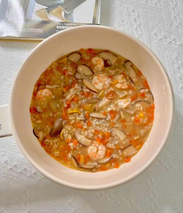 鲜味板栗虾仁粥