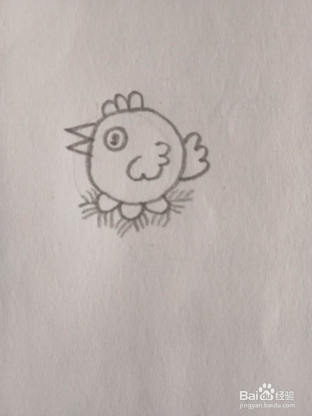 教你画儿童简笔画孵蛋的母鸡