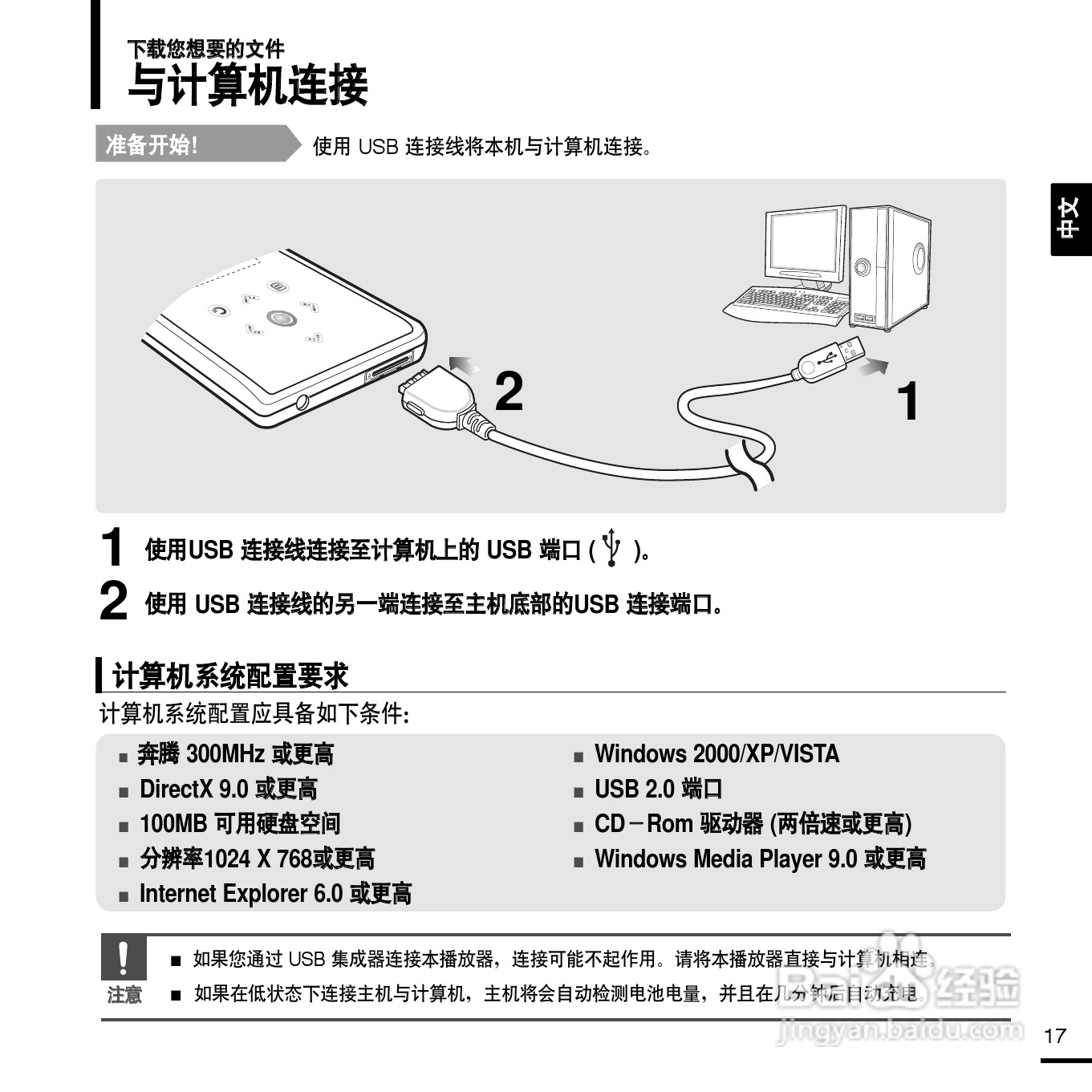 三星YP-K3 MP3播放器使用说明书:[2]
