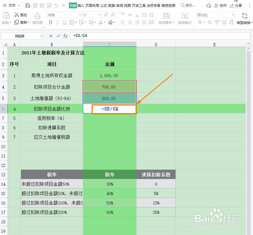 2021年土增税税率及计算方法