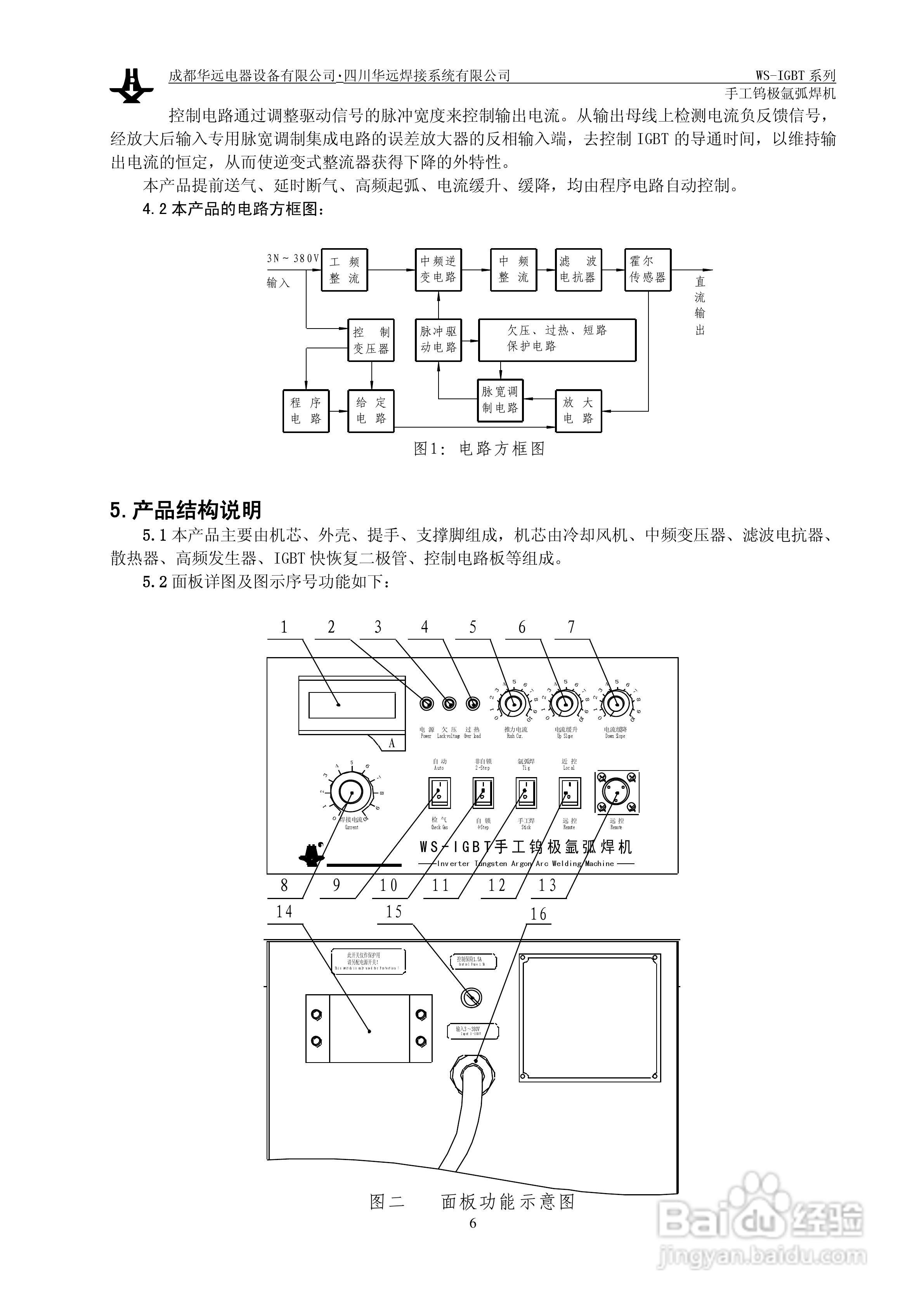 华远WS手工钨极氩弧焊机说明书:[1]