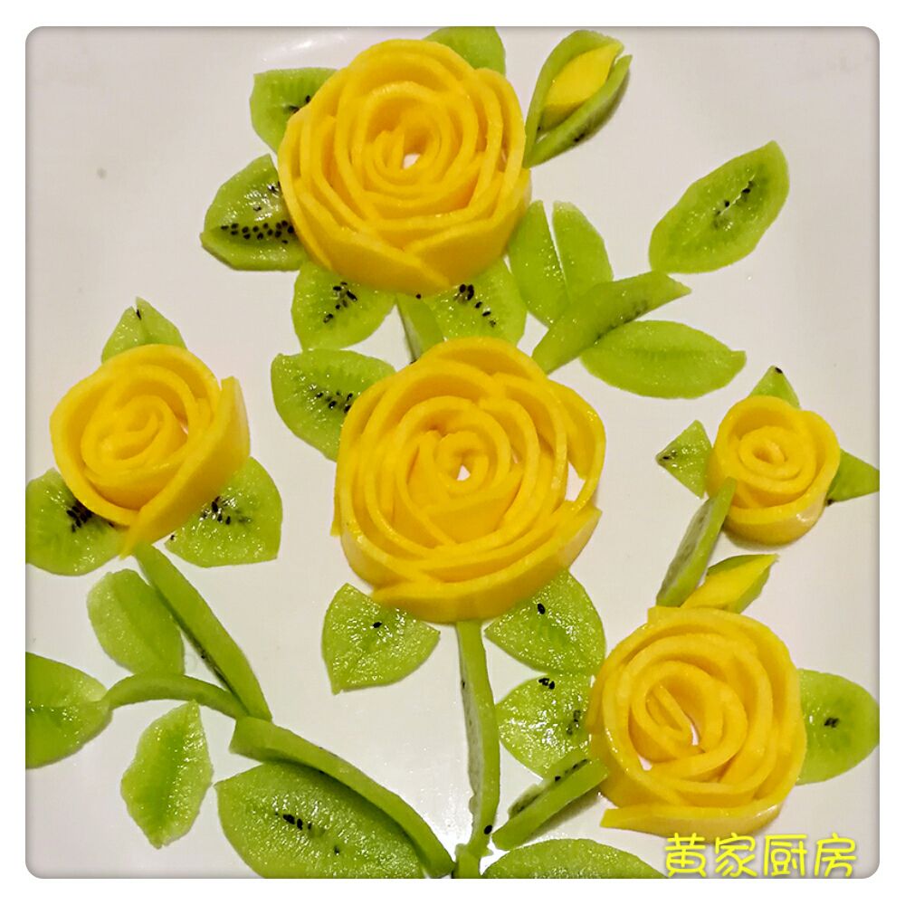 芒果玫瑰花的做法，你还不心动吗！