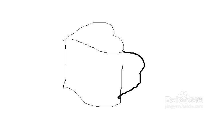 儿童简笔画——心形杯子