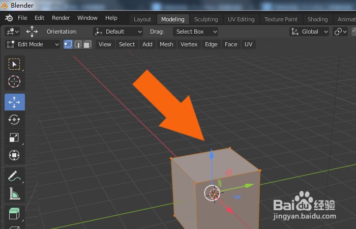 Blender软件中怎样使用UV编辑器-百度经验