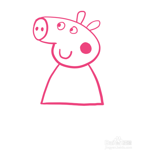 如何教孩子画小猪佩奇简笔画