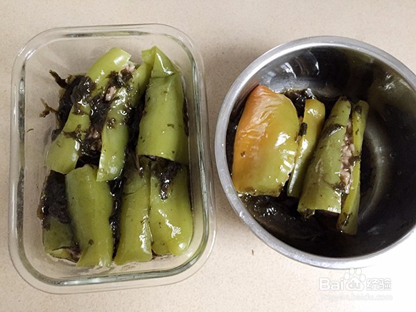 怎样做榄菜酿尖椒