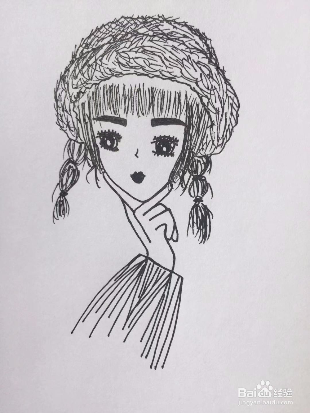 dxdll手绘之沉思的女孩