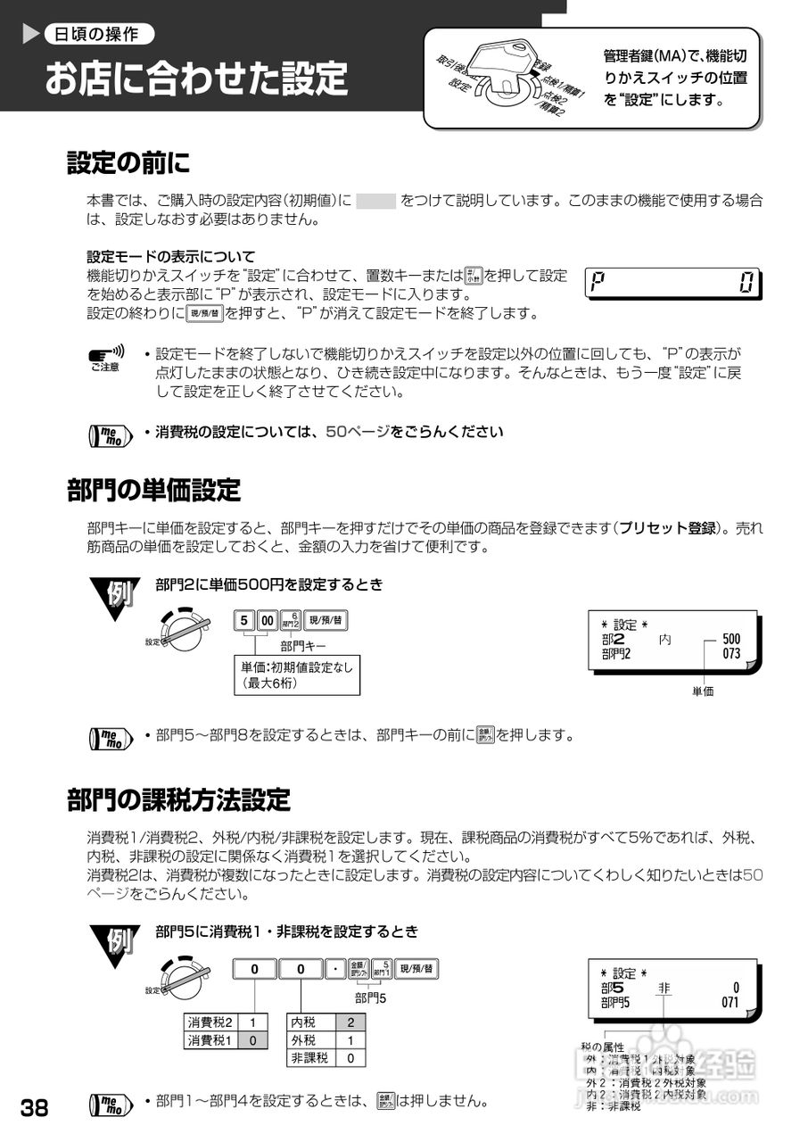 SHARP XE-A20收银机说明书:[4]