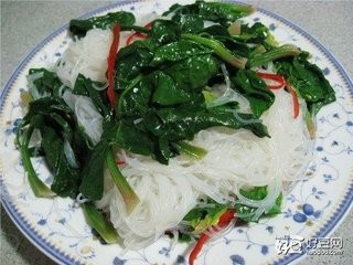 菠菜拌粉丝的家常做法
