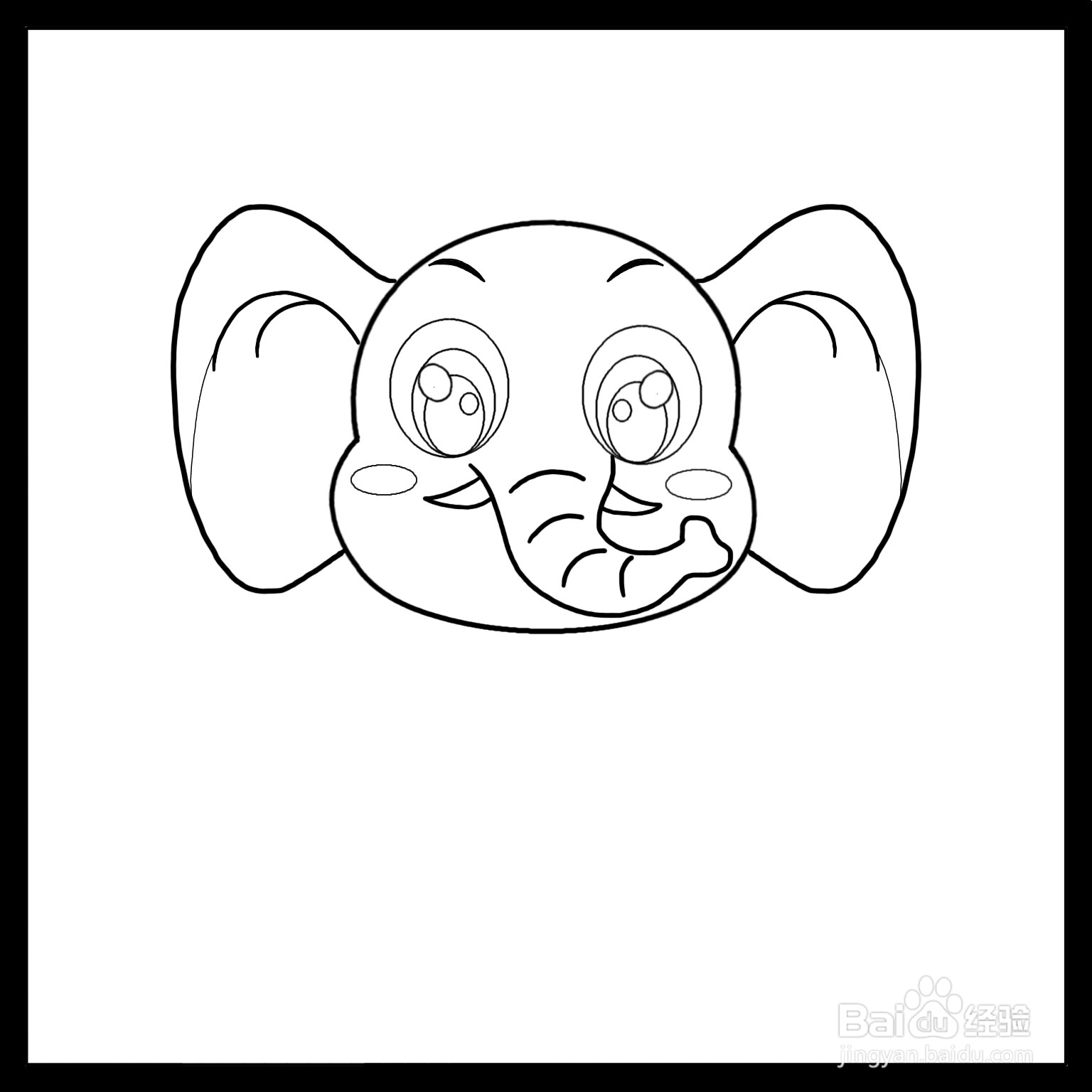 怎么画大象简笔画（儿童简笔画）