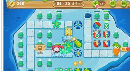 保卫萝卜2 极地 第117关 金水晶萝卜攻略