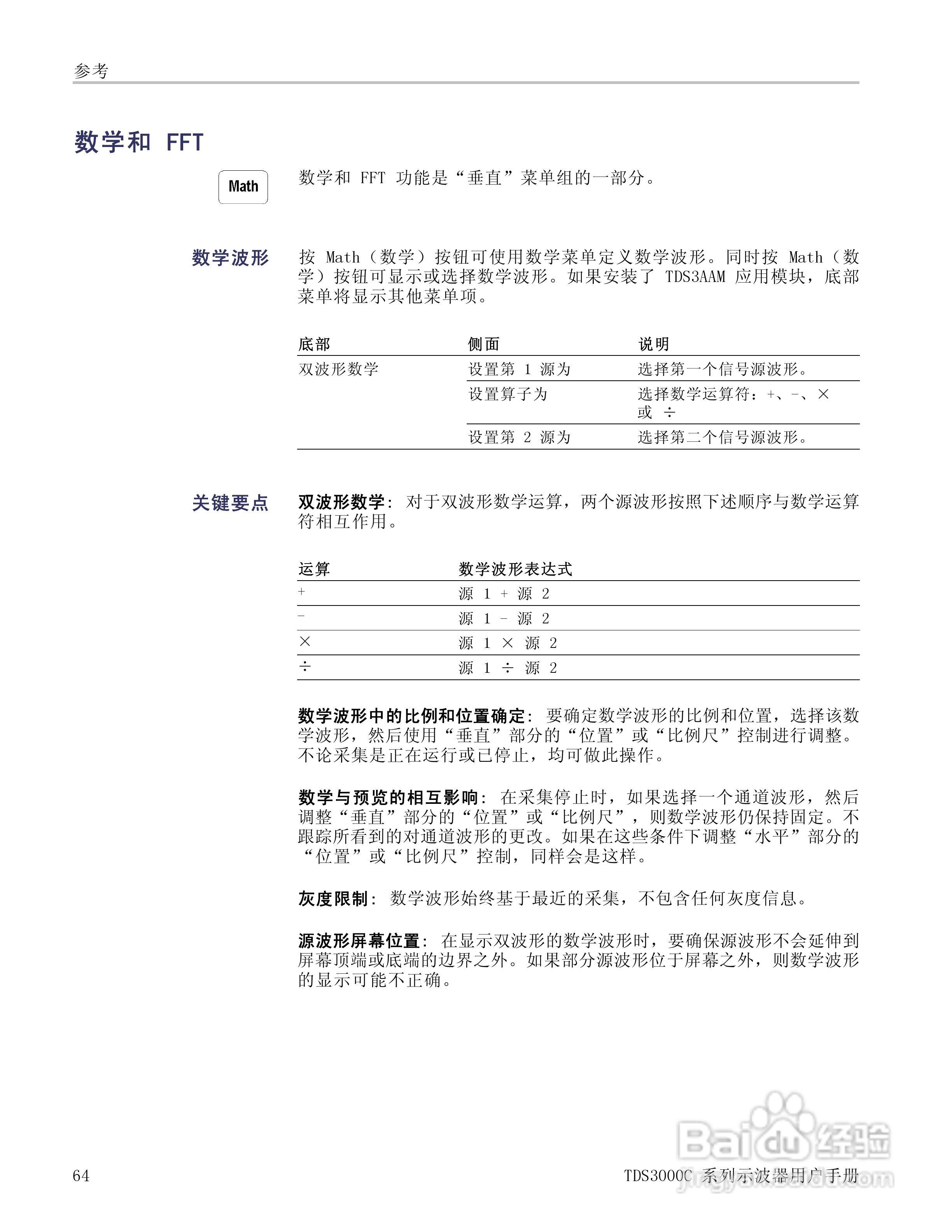 泰克TDS3054C数字荧光示波器用户手册:[9]