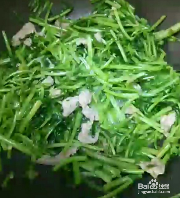 清淡茼蒿炒肉