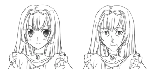 动漫绘画中不同年龄段脸部怎么画?