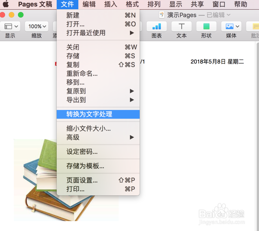 使用Pages创建iBooks可使用的ePub和PDF格式文件
