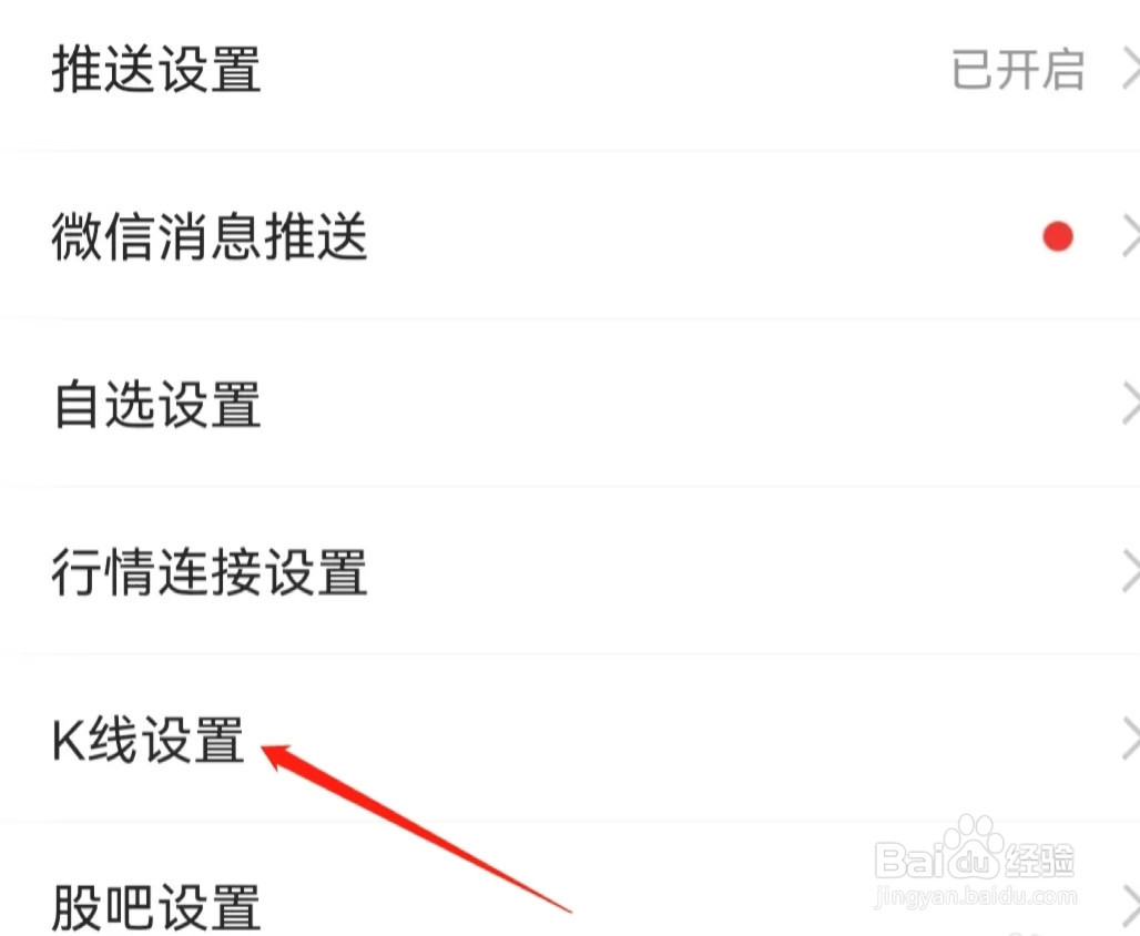 东方财富怎么查看K线设置