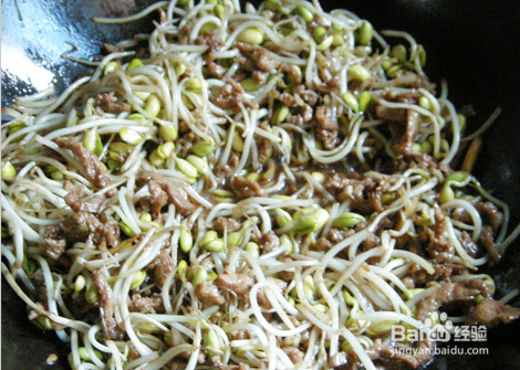 肉丝炒豆芽的做法