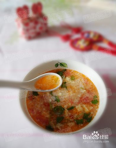 西红柿鸡蛋拌汤的做法