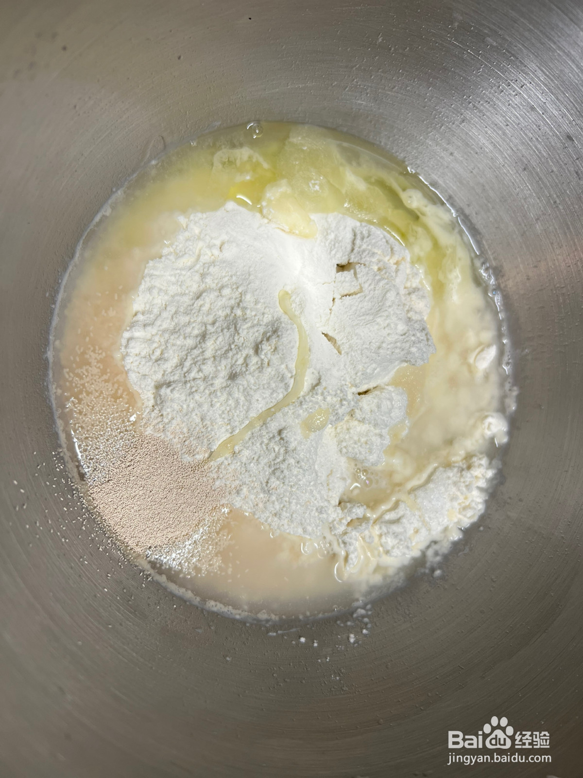 小花花肉松面包的做法