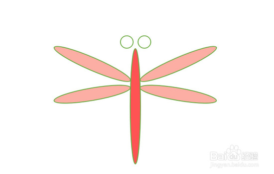 如何用WPS文字画红蜻蜓