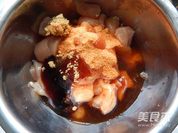 时蔬鸡肉串的做法