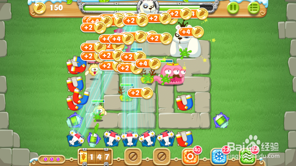 保卫萝卜2 地下庄园主题：[5]D13水晶、金萝卜