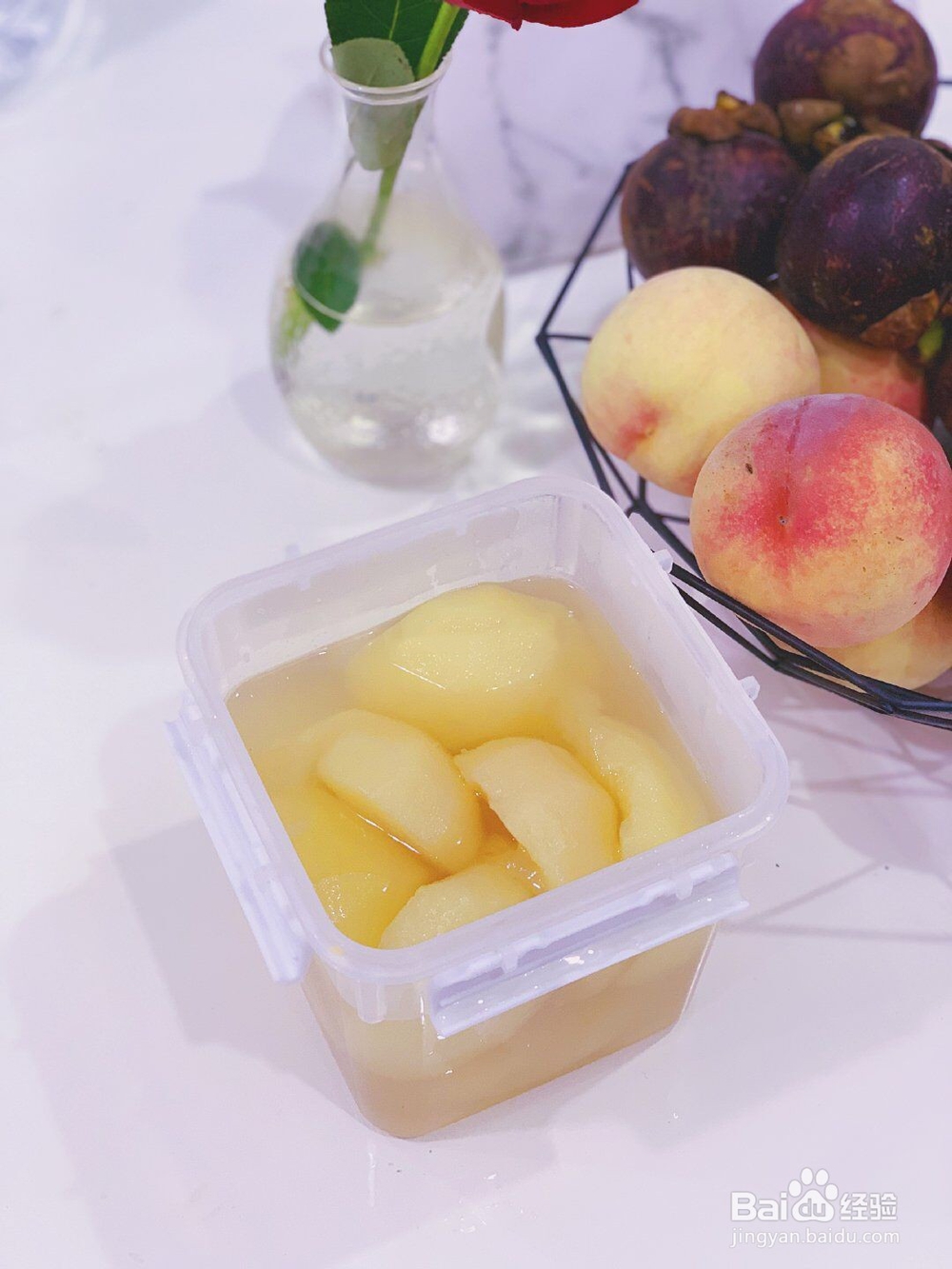 糖水水蜜桃的做法