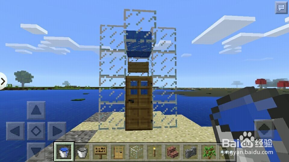我的世界手机版怎样做水电梯