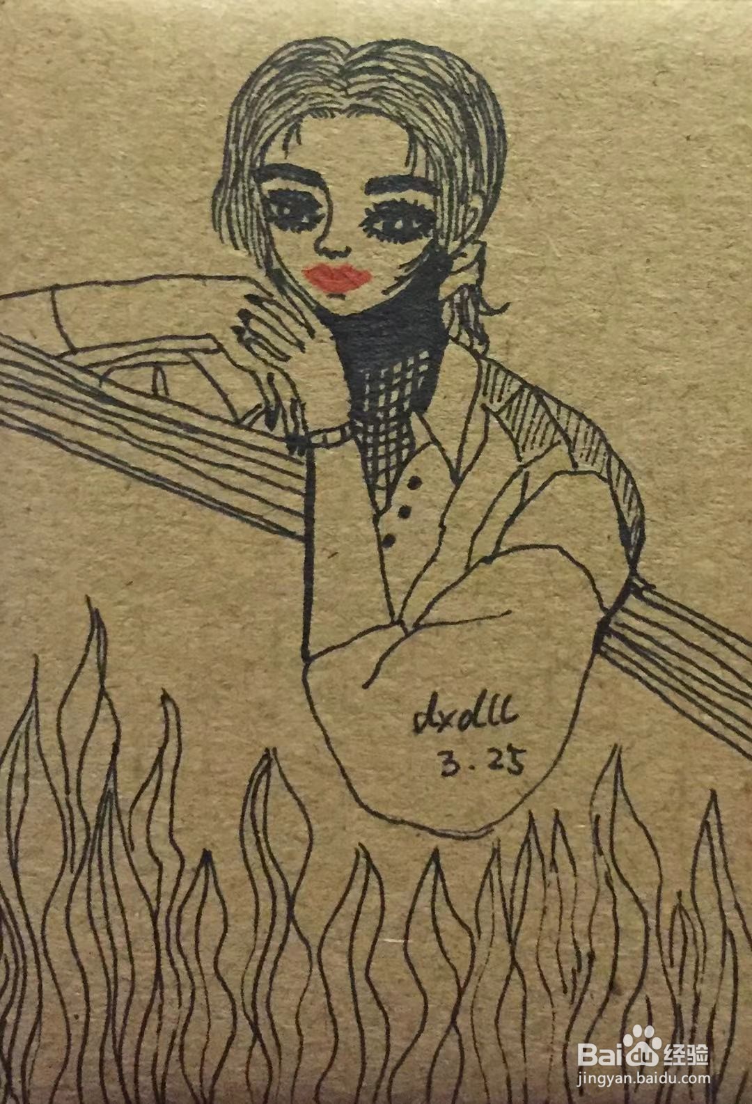 彩铅画教程之照顾绿植的朱莉