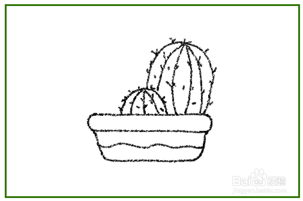 仙人掌怎么简笔画