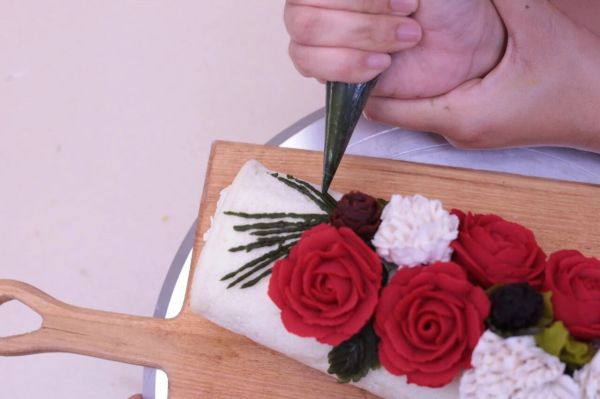 ❤️ 圣诞裱花蛋糕卷❤️