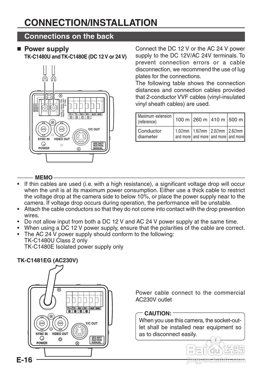 JVC TK-C1480/TK-C1481/COLOUR VIDEO CAMERA摄像机说:[2]