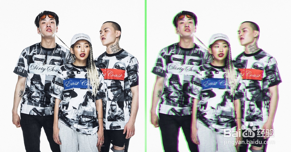 PS三分钟快速制作嘻哈3D电影照片