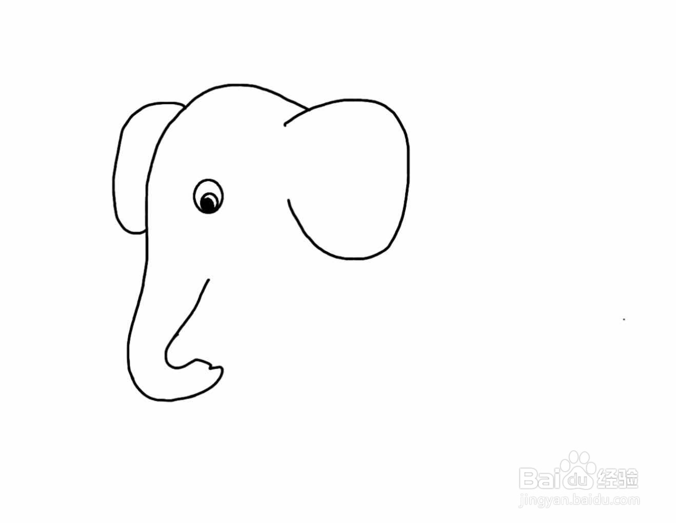 怎么画大象简笔画