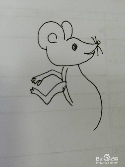 调皮的小老鼠怎么画