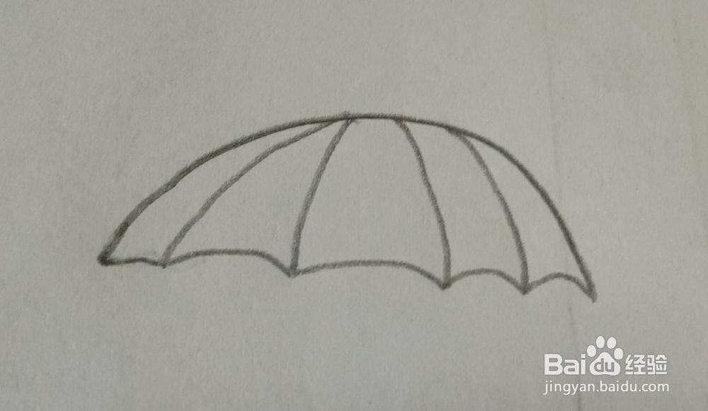 儿童简笔画伞的画法六