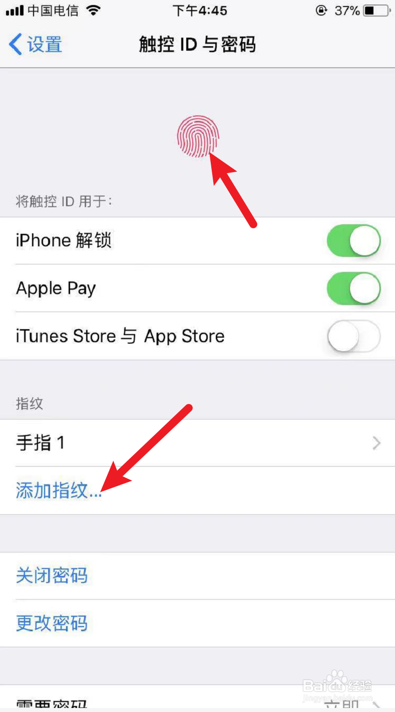 苹果手机有指纹锁吗