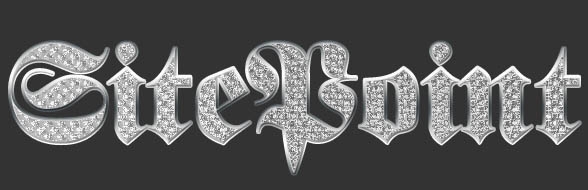 利用图层样式及滤镜制作闪亮的钻石字