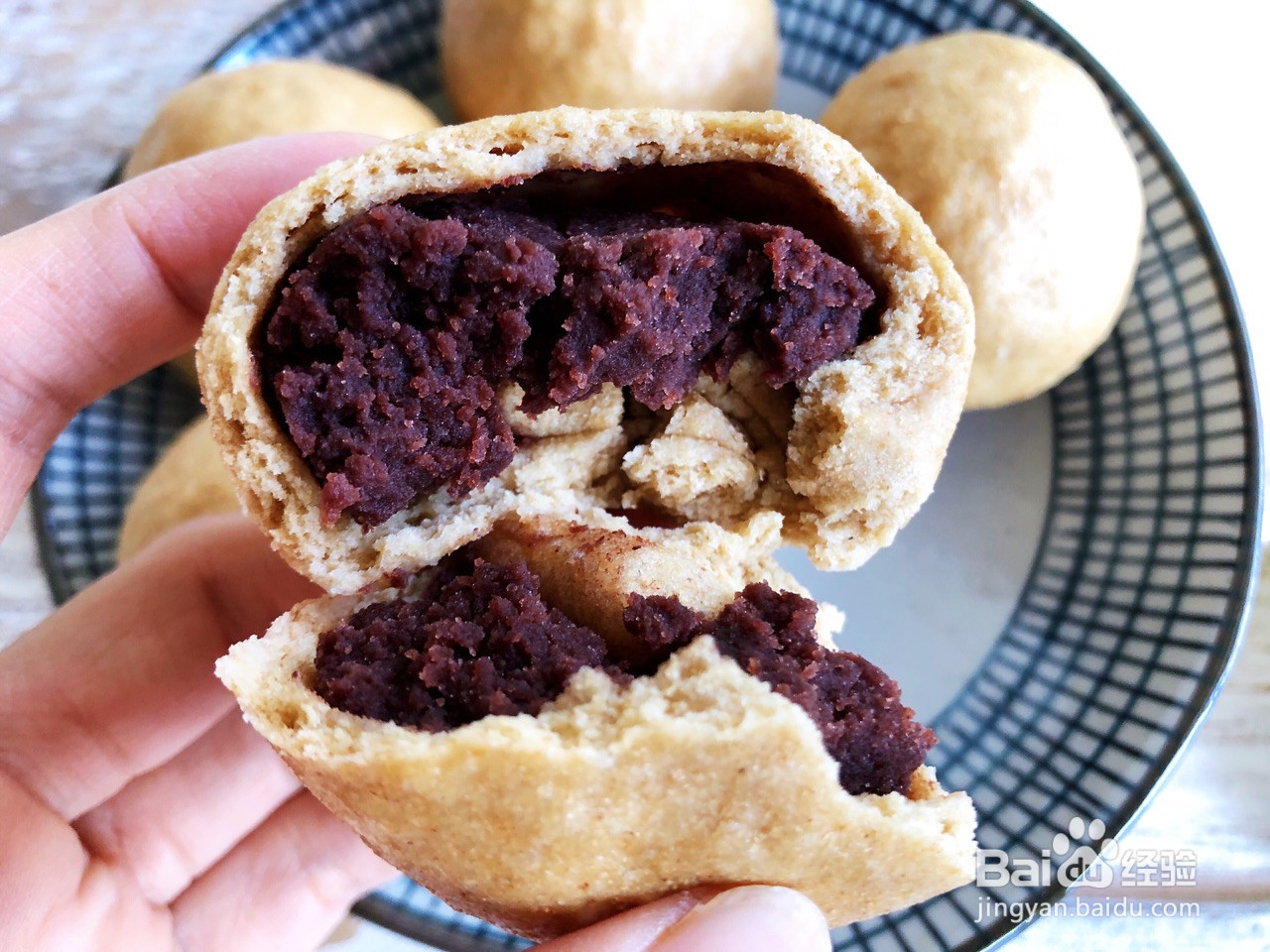 全麦豆沙包的做法