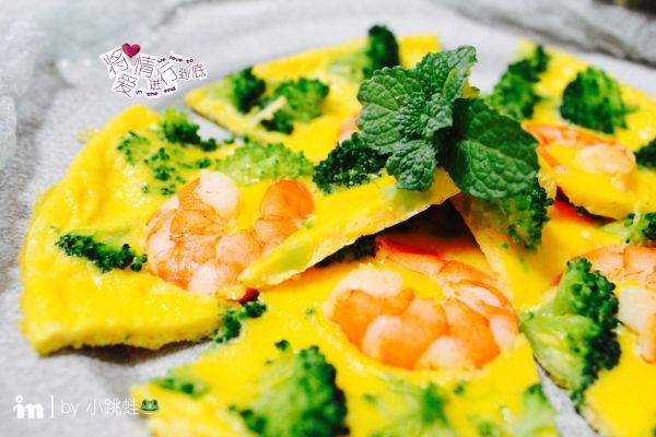 虾仁西兰花鸡蛋派